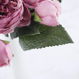 Faux Fleurs en Soie - Bouquet de 9 Pivoines