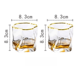 Ensemble de verres à whisky à texture évolutive