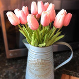 10 Fleurs de Tulipe en Soie