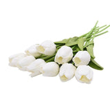 10 Fleurs de Tulipe en Soie