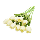10 Fleurs de Tulipe en Soie