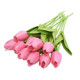 10 Fleurs de Tulipe en Soie