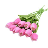 10 Fleurs de Tulipe en Soie