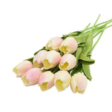 10 Fleurs de Tulipe en Soie