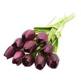 10 Fleurs de Tulipe en Soie