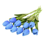 10 Fleurs de Tulipe en Soie