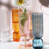 Vases en verre à couleur inversée