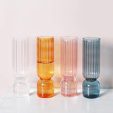 Vases en verre à couleur inversée