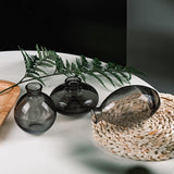 Ensemble de 3 vases en verre Rousseau