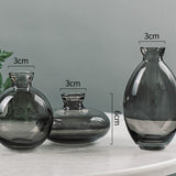 Ensemble de 3 vases en verre Rousseau