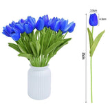 10 Fleurs de Tulipe en Soie