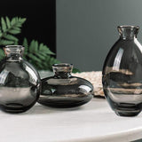 Ensemble de 3 vases en verre Rousseau