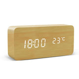 Réveil en bois avec affichage LED
