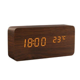 Réveil en bois avec affichage LED