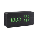 Réveil en bois avec affichage LED