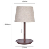 Lampe Élégante en Noyer Norvégien avec Accessoires Textiles Haut de Gamme - Lumière Raffinée
