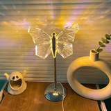 Lampe de Table en Cristal avec Motif Papillon